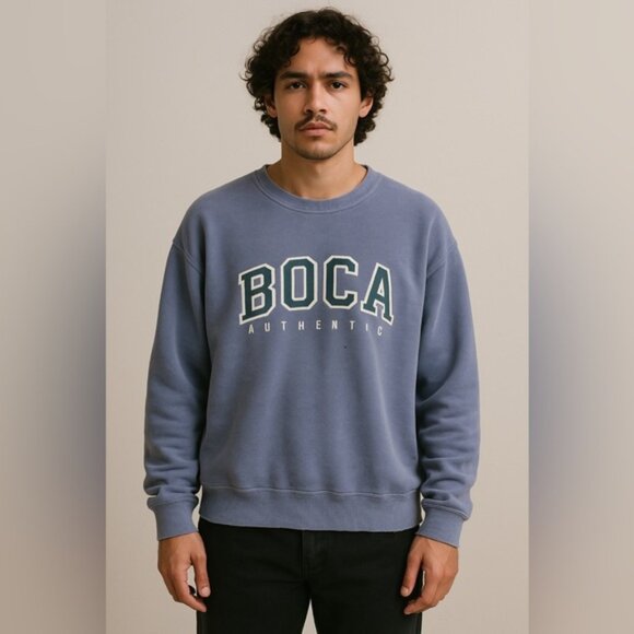 BOCA Authentic Vintage Wash Crewneck Sweatshirt (Estimated Size L/XL) - Picture 1 of 11